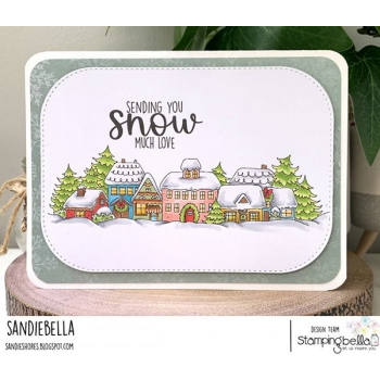 Stamping Bella - Christmas Village Backdrop